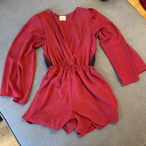 Valentine’s Day Romper w/ Sexy Lace Side Cutouts
